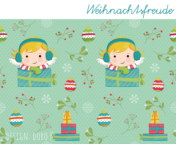 Surface Pattern "Weihnachtsfreude" | www.dorokaiser.online.de