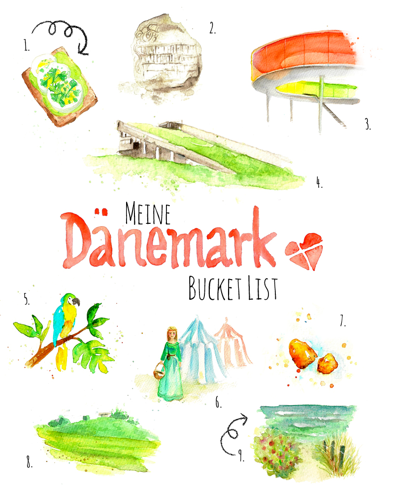 Meine Bucket List für den Dänemark Urlaub: 9 Dinge, die ich unbedingt in Mitteljütland machen möchte, mit Beschreibung und Illustration | www.dorokaiser.online.de