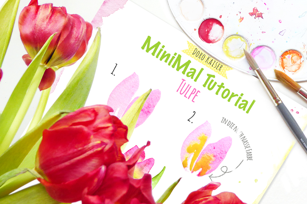 Malen mit Aquarellfarben: MiniMal Tutorial - So malst du eine Tulpe