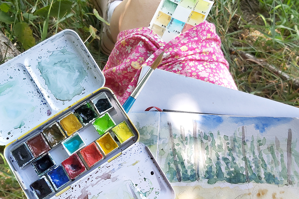 Unterwegs malen: Material und Aquarell Travel Sets